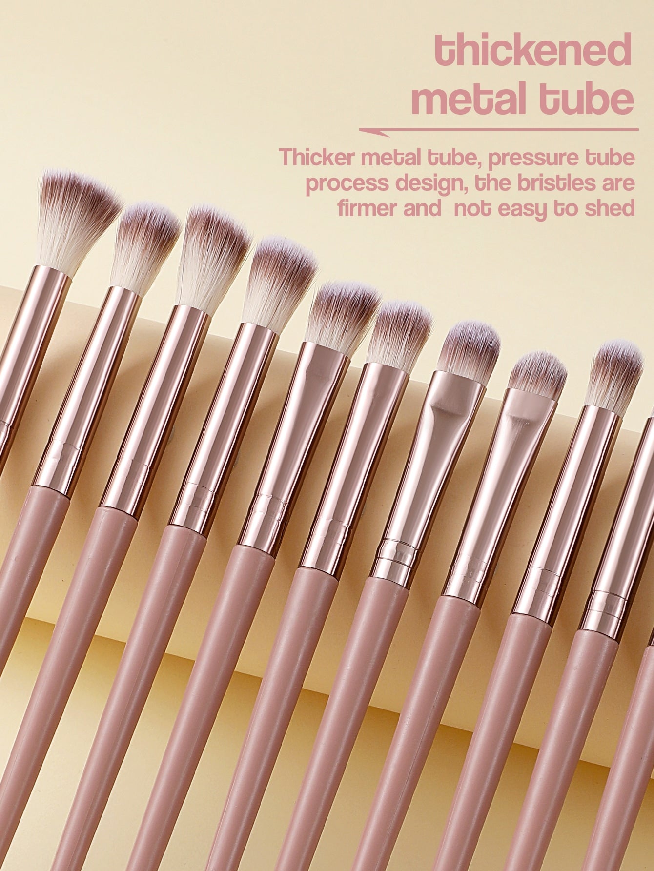 Shein - 15pcs makeup brush sets Premium Synthetic hair Eyeshadow Blending brush sets cosmetics tools for face and eyes