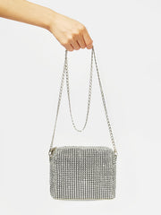 Shein - Glamorous, Elegant, Exquisite, Quiet Luxury Glitter Bling, Sequin, Luxury, Shiny Mini Rhinestone Decor Chain Square Bag