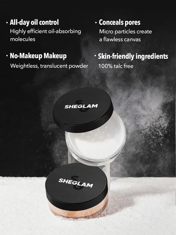 Shein -  Sheglam Baked Glow Setting Powder - Translucent