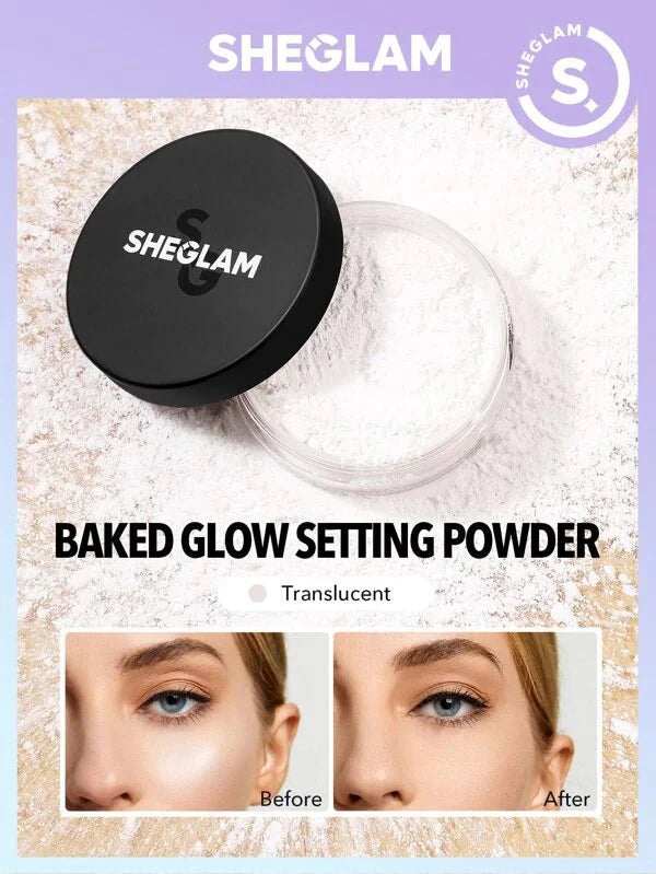 Shein -  Sheglam Baked Glow Setting Powder - Translucent
