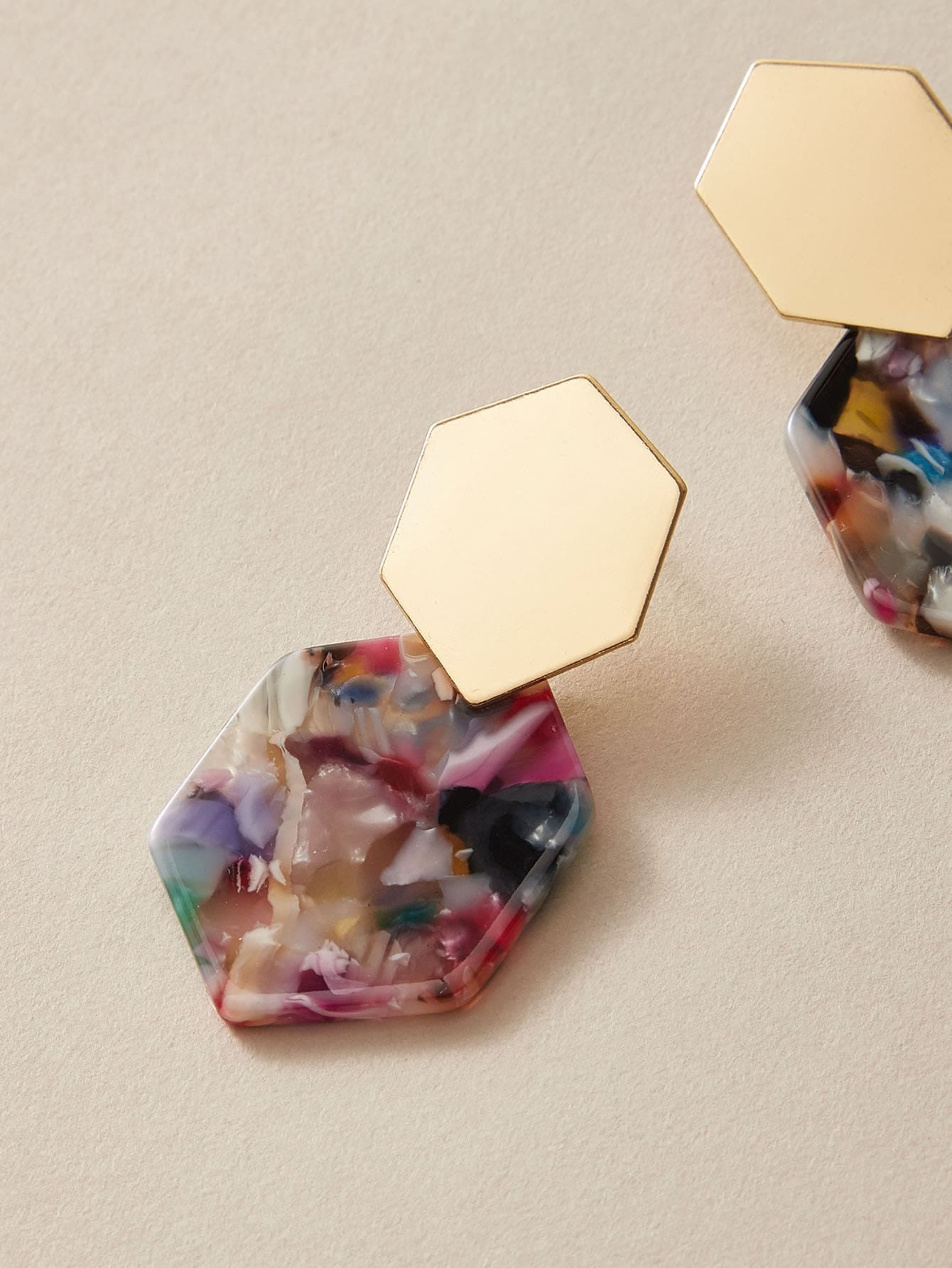 Shein - Geometric Drop Earrings
