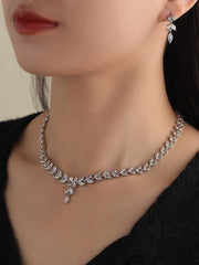Shein Belle 3 Piece Rhinestone Decor Jewelry Set