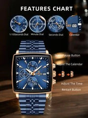 Shein - Men Date Detail Quartz Watch
