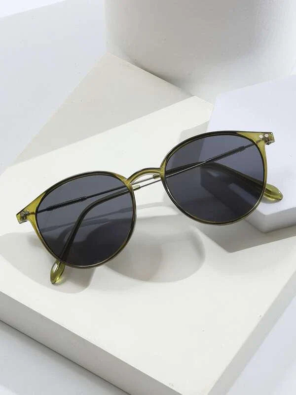Shein - Round Frame Sunglasses