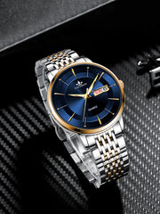 Shein - Men Round Pointer Date Quartz Watch