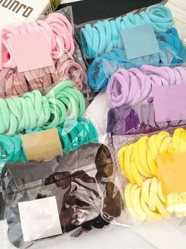 Shein - Random Color Hair Tie 50 Pcs