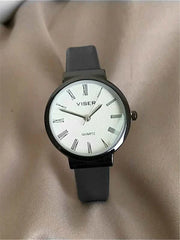Shein - Quartz Watch With A Streamlined Round Index Dial