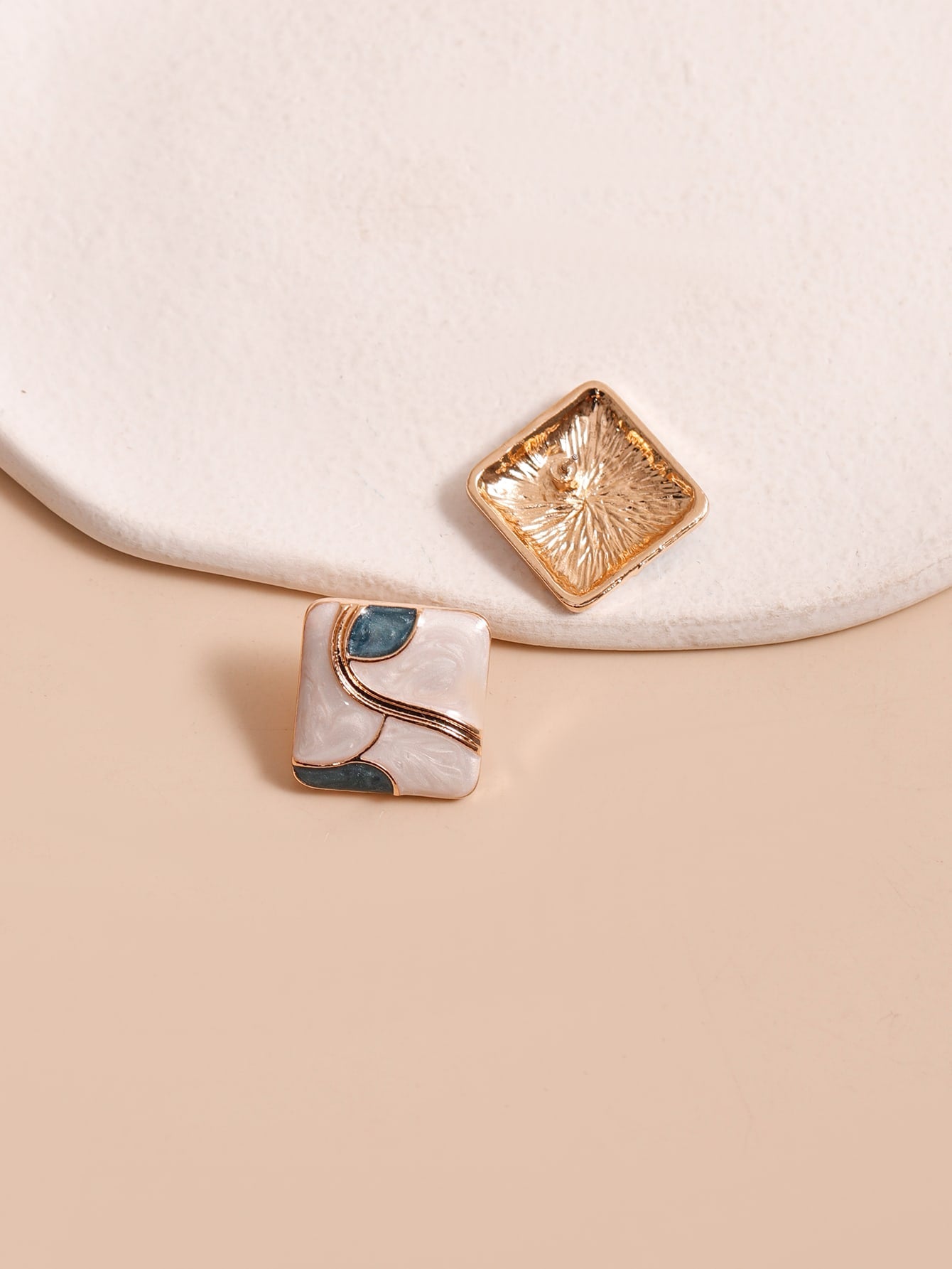 Shein - Geometric Stud Earrings