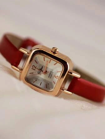 Shein - Square Pointer Quartz Watch