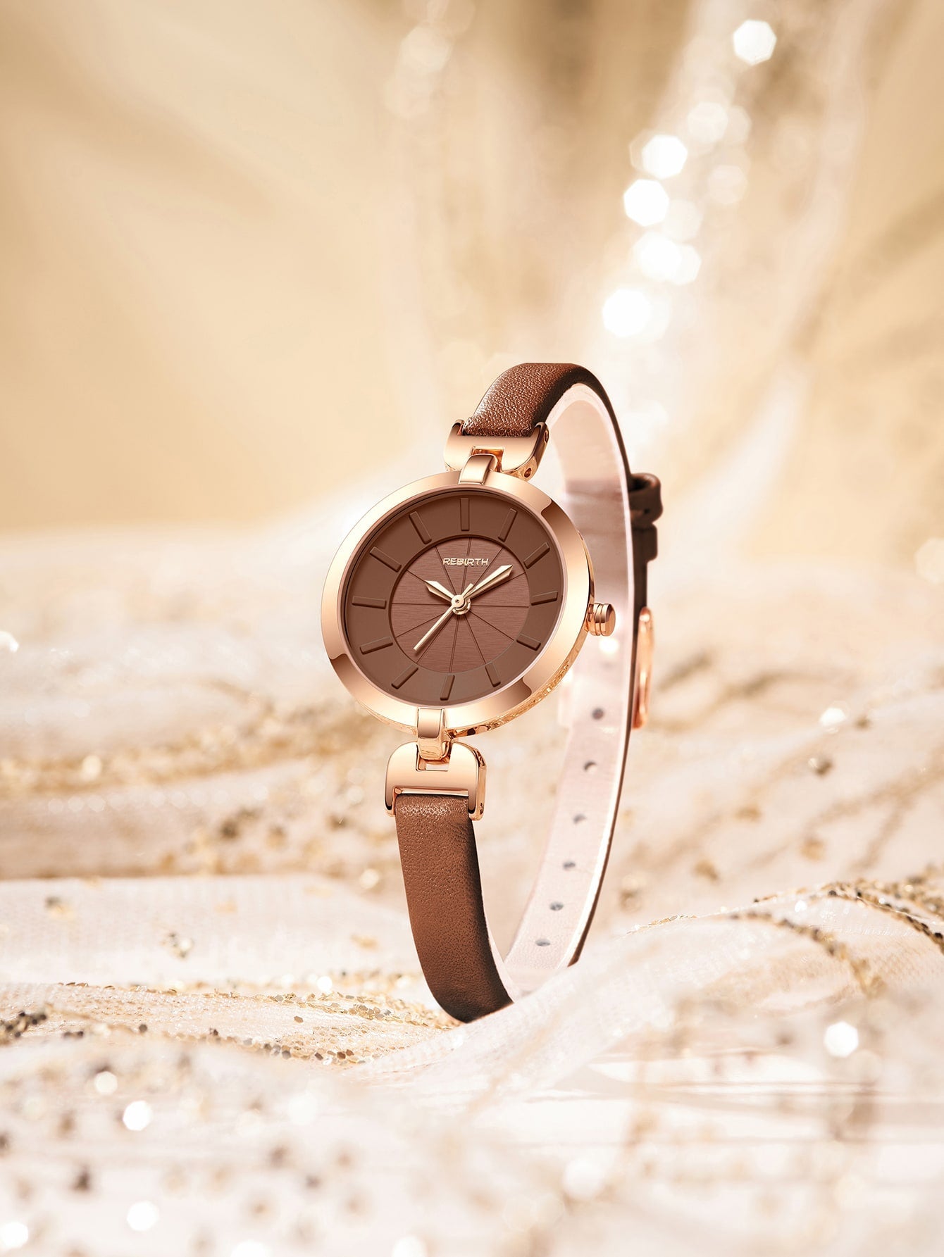 Shein - Round Pointer Quartz Watch