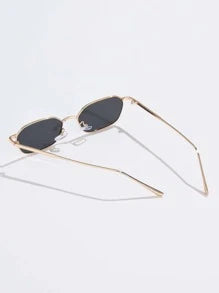 Shein- Tinted Metal Frame Sunglasses For Women