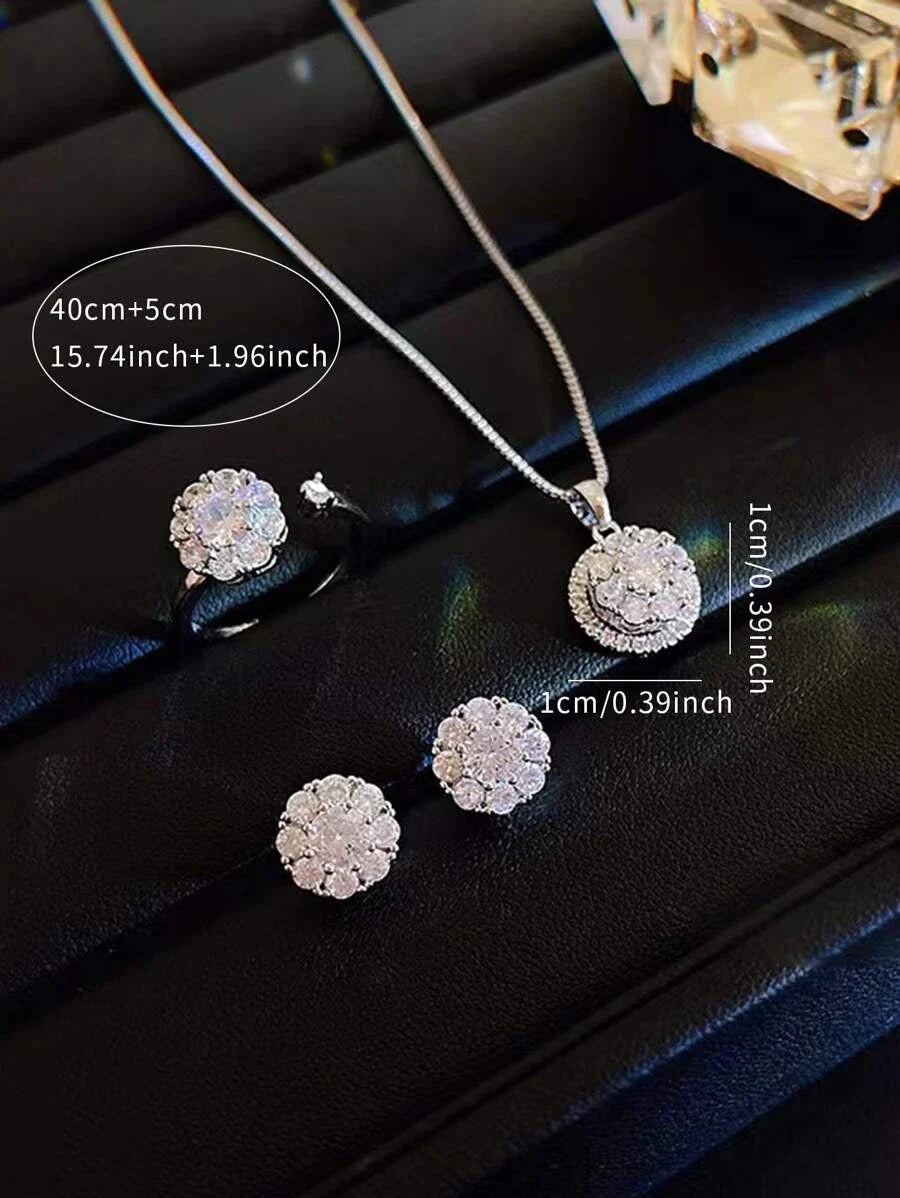 Shein Cubic zirconia jewelry set