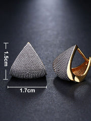 Shein - 2Pcs Men Triangle Design Earrings