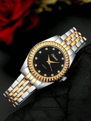Shein - 1pc Rhinestone Decor Quartz Watch & 1pc Bow Decor Bracelet