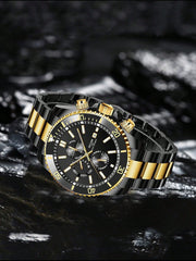 Shein - Men's Casual Sports Quartz Wristwatch With Date Display