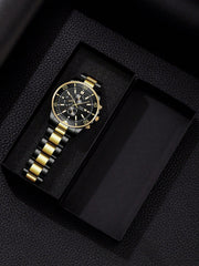 Shein - Men's Casual Sports Quartz Wristwatch With Date Display