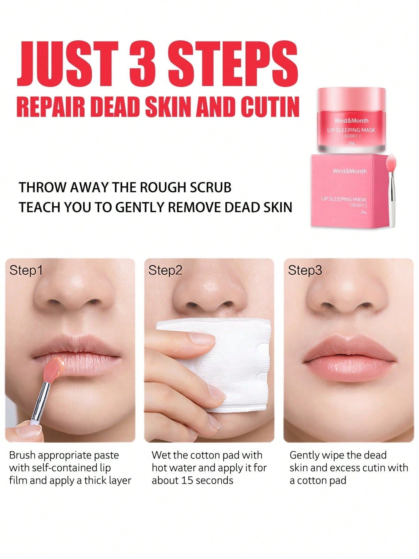 Shein - 20G Moisturizing Lip Balm, Lip Care For Night