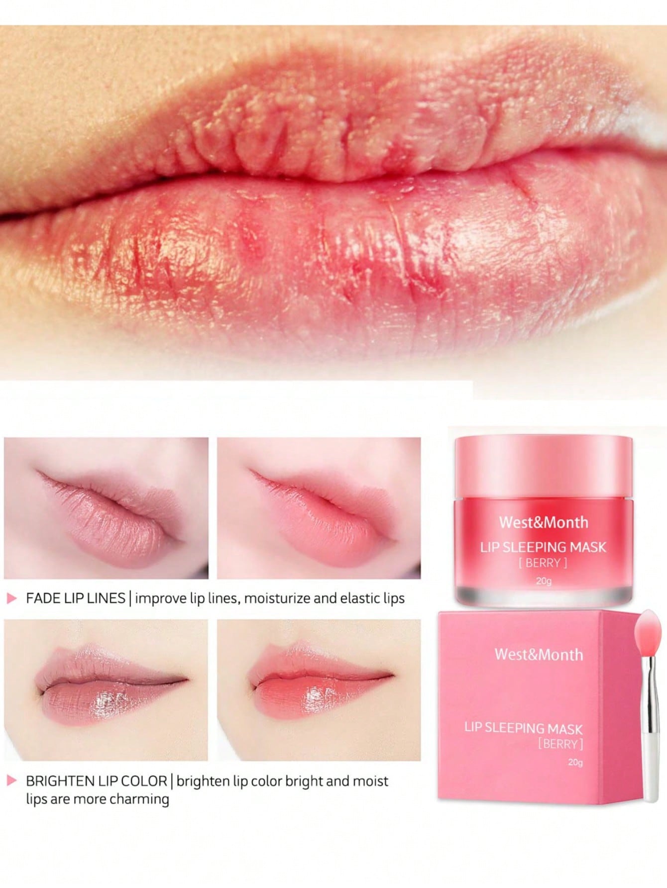 Shein - 20G Moisturizing Lip Balm, Lip Care For Night