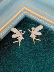 Shein - 1pair New Cute Korean Style High-end Elf Earrings For Women, Sweet And Cool Ear Jewelry