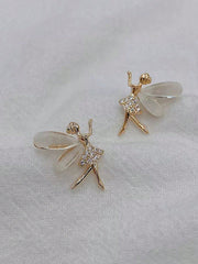 Shein - 1pair New Cute Korean Style High-end Elf Earrings For Women, Sweet And Cool Ear Jewelry