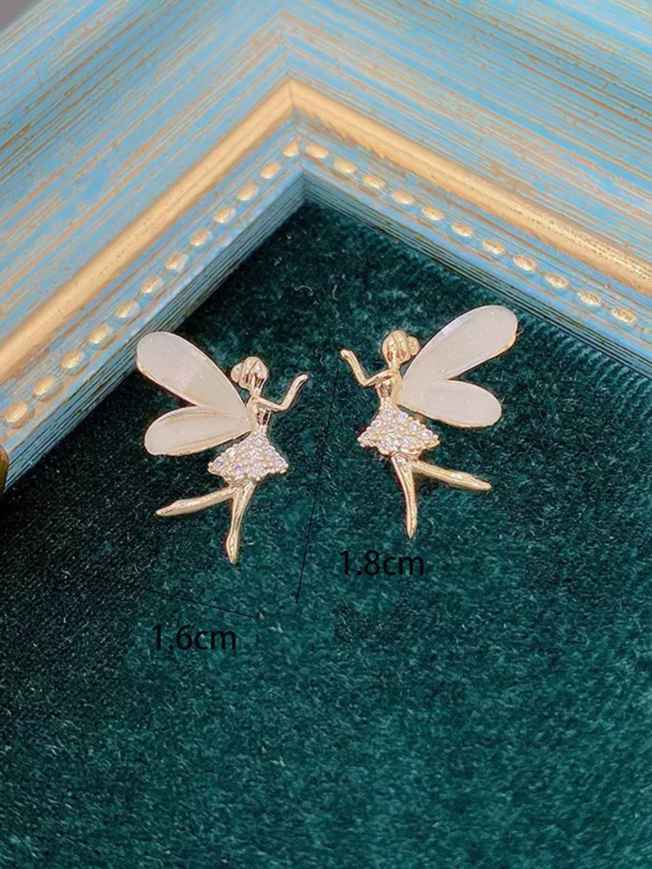 Shein - 1pair New Cute Korean Style High-end Elf Earrings For Women, Sweet And Cool Ear Jewelry