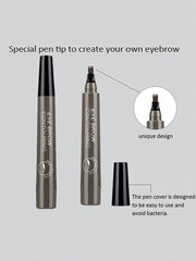 Shein - Waterproof Liquid Eyebrow Pen, Long-lasting Smudge Proof Eye Brow Makeup Product 803 Gray