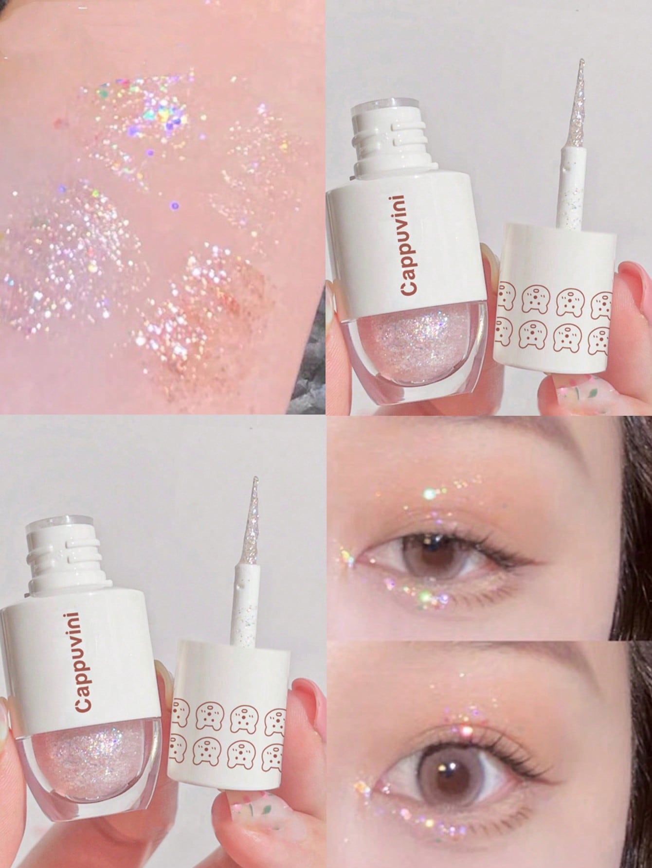 Shein - Long-wearing Liquid Eyeshadow, Shimmer Brightening Eyeshadow Stick White