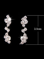 Shein - Luxury Glass Rhinestone Decor Chain Necklace For Women For Daily Life