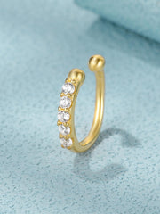 Shein - 1pc Glamorous Cubic Zirconia Decor Nose Cuff For Women For Daily Decoration