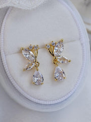 Shein - 2Pcs Rhinestone Decor Drop Earrings