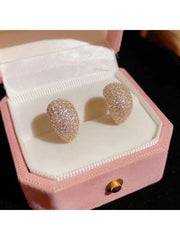 Shein - Cubic Zirconia Decor Stud Earrings