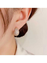 Shein - Cubic Zirconia Decor Stud Earrings