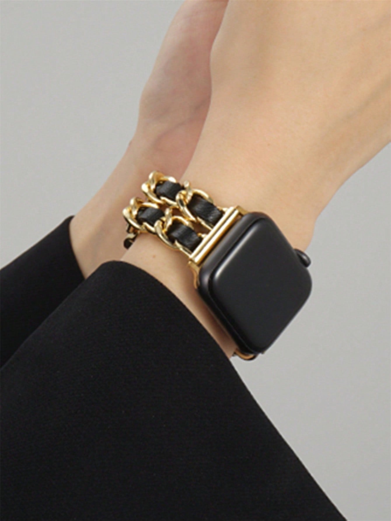 Shein - Stainless Steel Watchband Compatible With Apple Watch