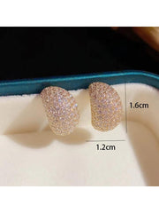 Shein - Cubic Zirconia Decor Stud Earrings