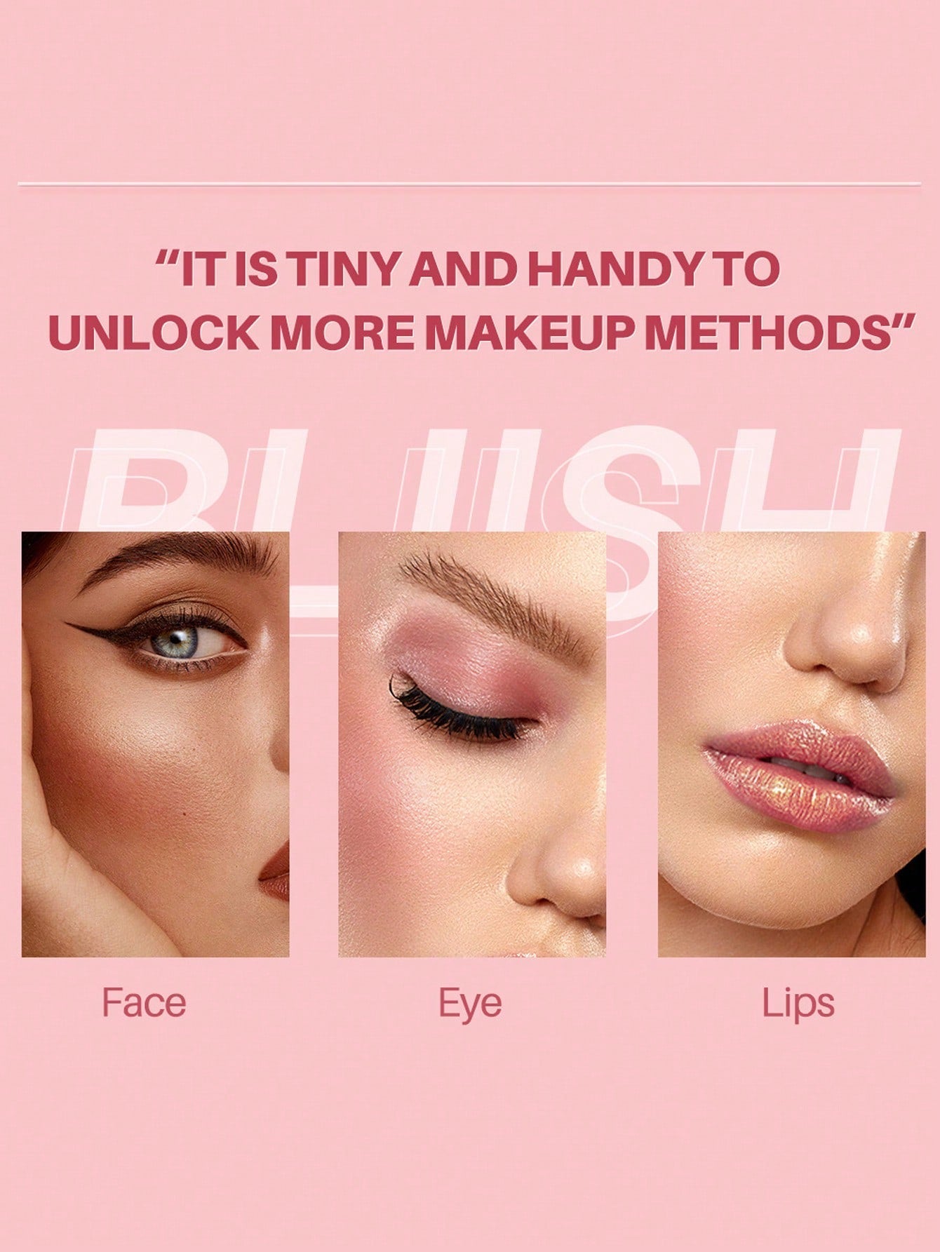 Shein - Professional Makeup Blush Stick, Long-Wearing Highly Pigmented Cream Blush