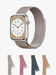 Shein - 1Pc Metal Milanese Loop Band Compatible With Apple Watch Band 38Mm 40Mm 41Mm 42Mm 44Mm 45Mm 49Mm Women Men Stainless Steel Mesh Magnetic Adjustable Strap Compatible With Apple Watch Series Ultra 9 8 7 6 5 4 3 2 1 Se