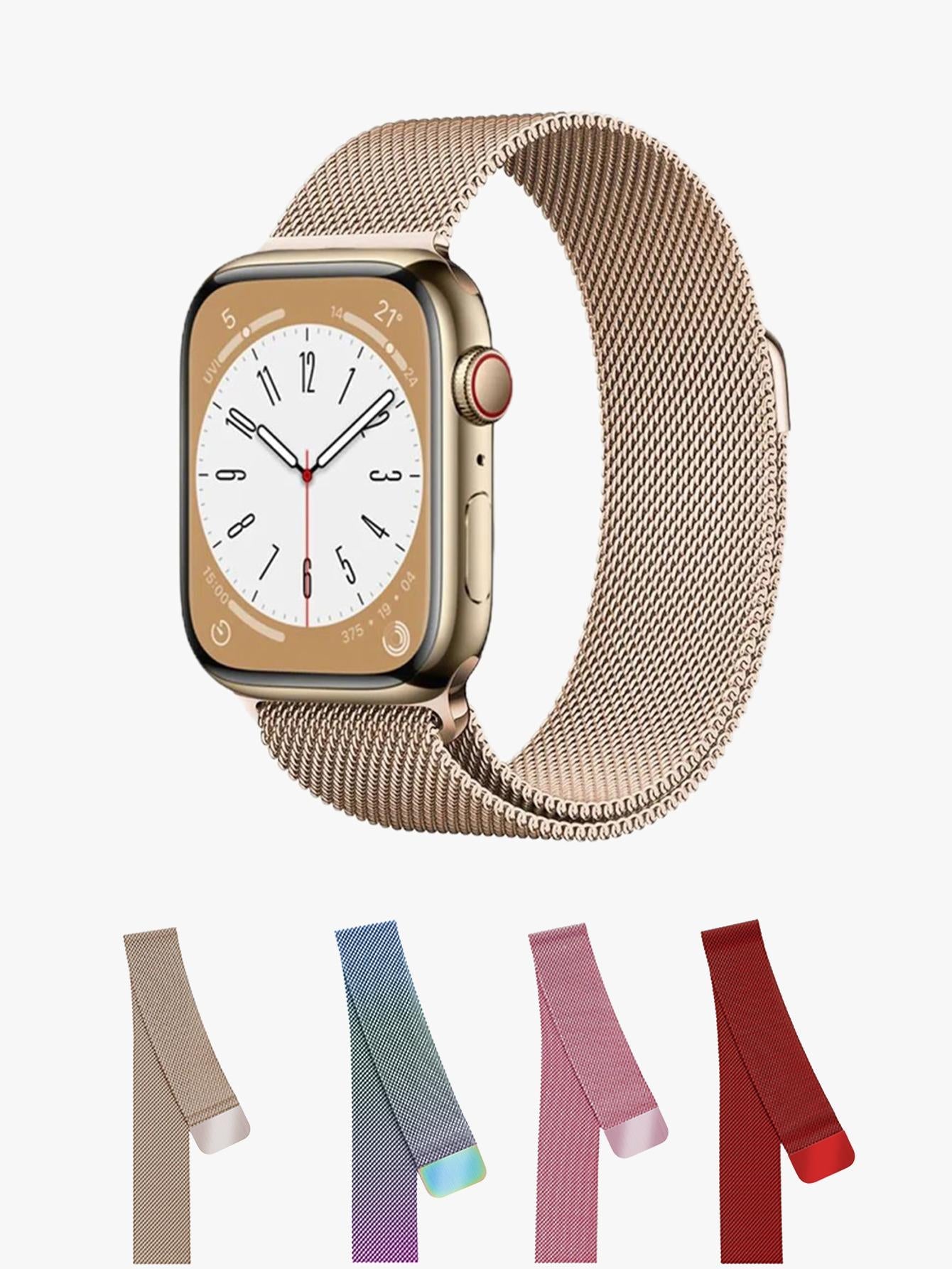 Shein - 1pc Metal Milanese Loop Band Compatible with Apple Watch Band