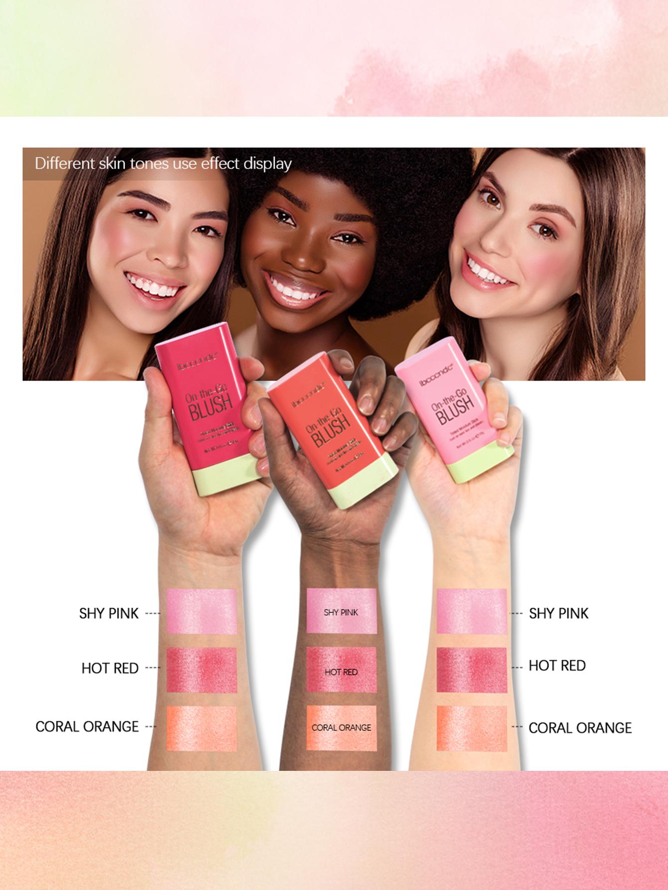 Shein - Moisturizing Blush Stick #Coral Orange