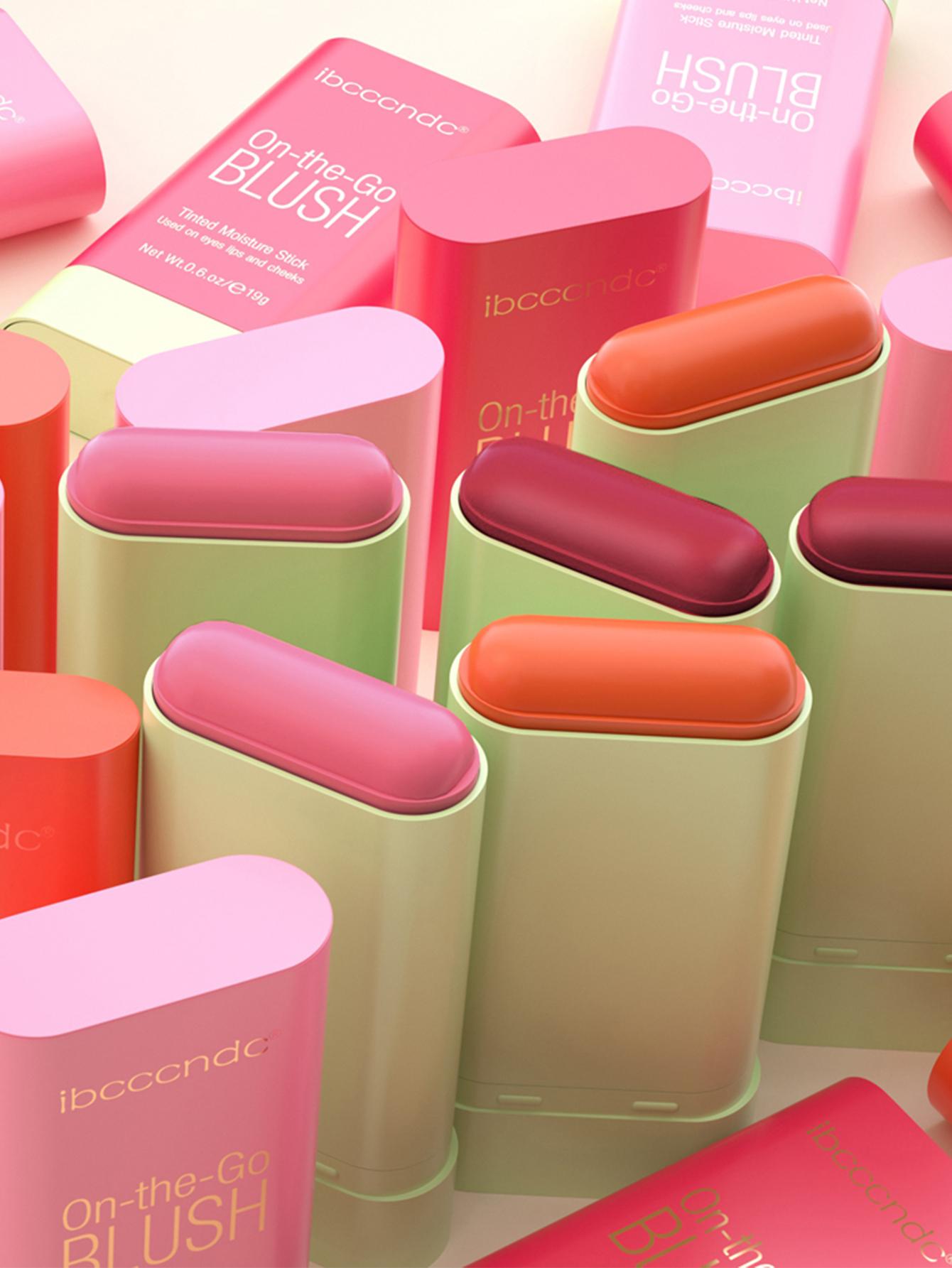 Shein - Moisturizing Blush Stick #Coral Orange