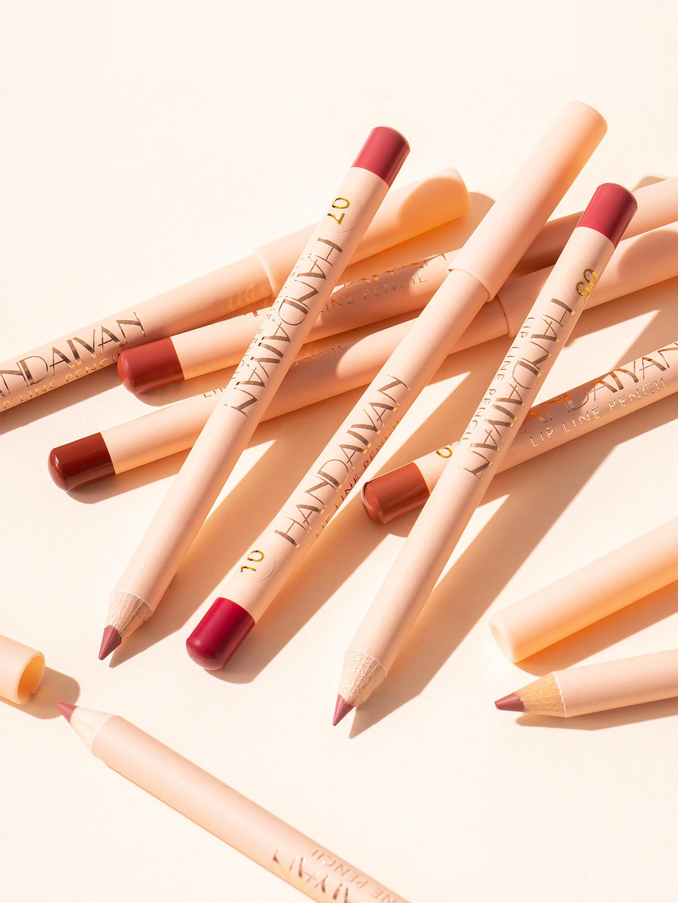 Shein - Matte Lip Liner Kit, 12Pcs/Set Long-Lasting Lip Liner Pencil
