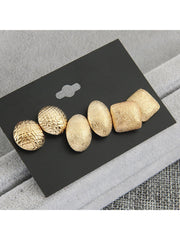 Shein - Fashionable Matte D New Trend Earrings Set Including 3 Pieces