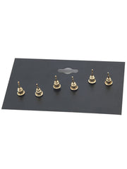 Shein - Fashionable Matte D New Trend Earrings Set Including 3 Pieces