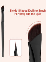 Shein - 7Pcs Eyeliner Brush Professional Eyeliner Makeup Brushes Angled Flat Cosmetic Brush Makeup Tools Black Friday