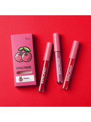 Shein - Matte Liquid Lipstick Set, 3Pcs Mist Non-Stick Cup Moisturizing Long-Lasting Wear Lip Glaze Lip Gloss Lipstick Makeup Set