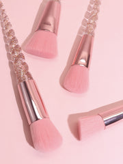 Shein - 10Pcs Professional Makeup Brush Set, Soft Blush Brush, Powder Brush, Pink Eye Brush, Full Kit Of Beauty Tools Makeup Brushes Set, Black Friday
