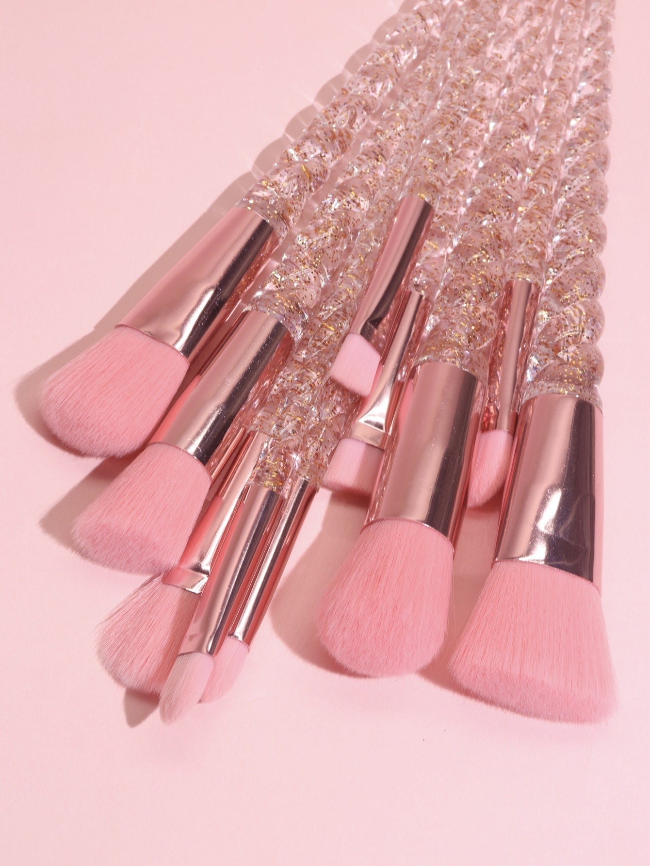 Shein - 10Pcs Professional Makeup Brush Set, Soft Blush Brush, Powder Brush, Pink Eye Brush, Full Kit Of Beauty Tools Makeup Brushes Set, Black Friday