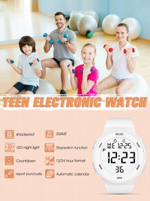 Shein - Digital Watch Ultra-Thin Digital Sports Watch Waterproof Fallow Fashion Wrist Watch for Men Women