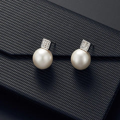 Shein Square cubic zirconia & imitation pearl hanging jewelry set