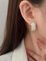 Shein - 1pair Elegant Faux Pearl Stud Earrings