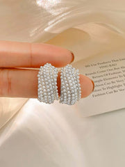 Shein - 1pair Elegant Faux Pearl Stud Earrings